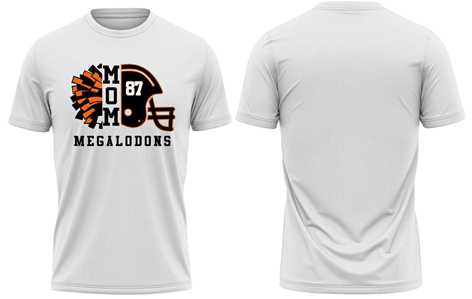 Megalodons Football and Cheer Mom White Cool Wick Tee
