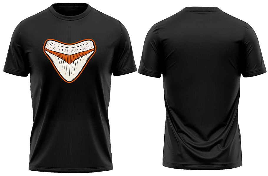 Megalodons Shark Tooth Cool Wick Tee