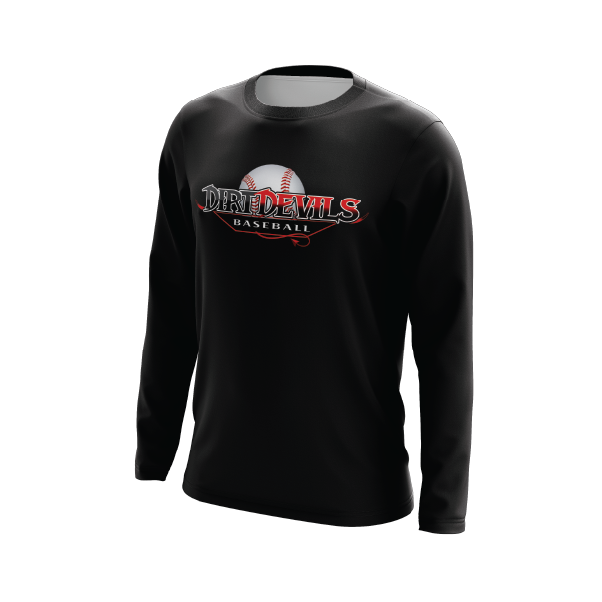 Dirt Devils Baseball Logo Long Sleeve Jersey