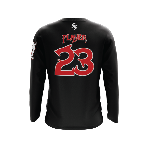 Dirt Devils Baseball Logo Long Sleeve Jersey