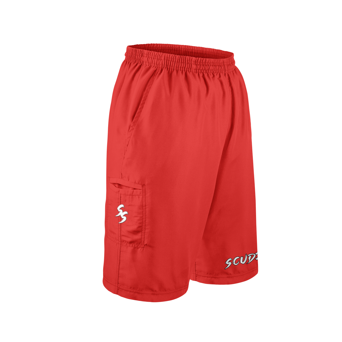Red Shorts White SS