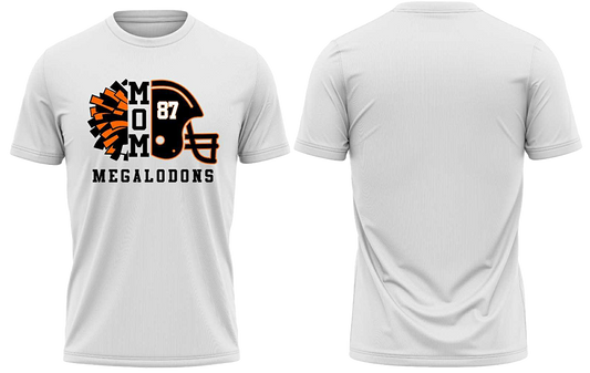 Megalodons Football and Cheer Mom White Cool Wick Tee