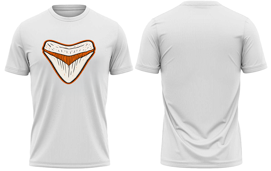 Megalodons Shark Tooth Cool Wick Tee