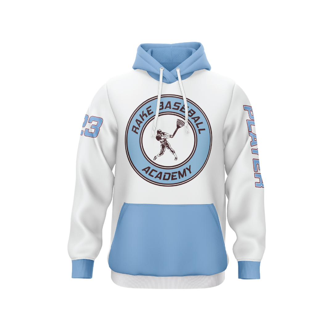 Rake Baseball Academy White Hoodie