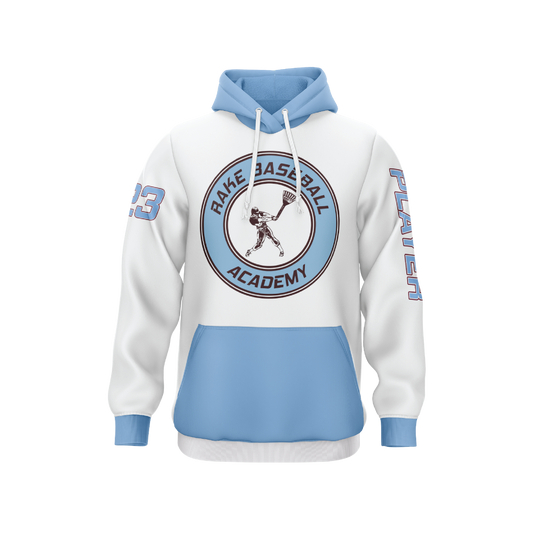 Rake Baseball Academy White Hoodie