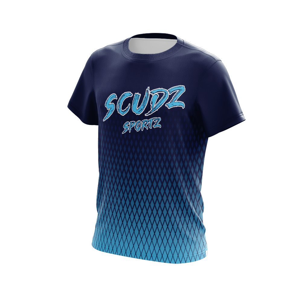 Scudz Blue Diamond Fade Short Sleeve